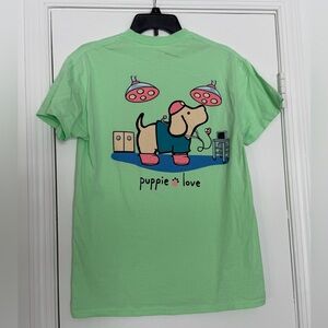 Puppie Love Mint Green Doctor/Nurse Short Sleeve Tee
